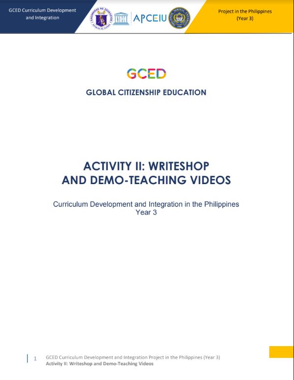 Cover Page for [ACTIVITY II] WRITESHOP AND DEMO-TEACHING VIDEOS