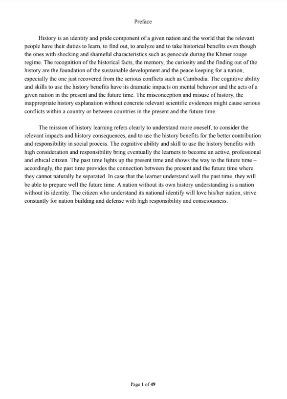 Cover for History for Upper Secondary Level (ENG)